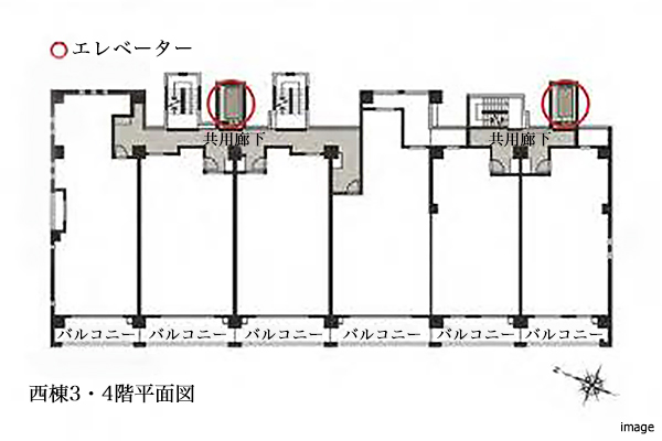 西棟3･4階平面図｜ザ・パークハウス芦屋レジデンス